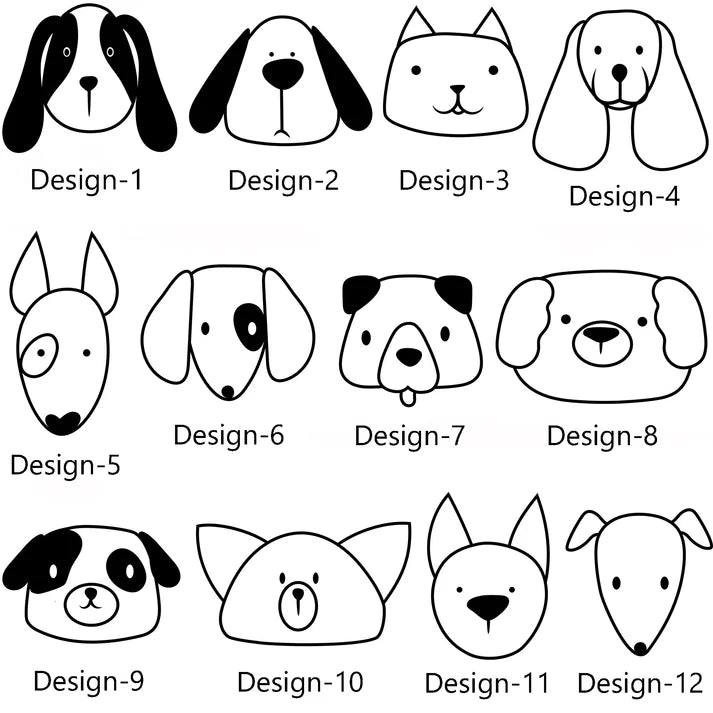 Tags Double side engraved ID name Dog Breed Face Puppy Round Disk personalising engraving pet dog tag tags-Laser Engraving