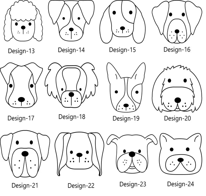 Tags Double side engraved ID name Dog Breed Face Puppy Round Disk personalising engraving pet dog tag tags-Laser Engraving