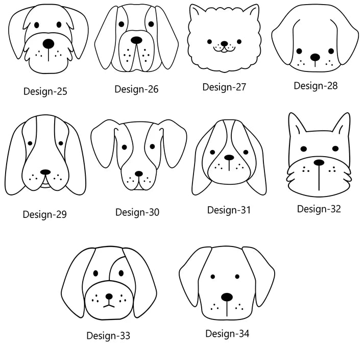 Tags Double side engraved ID name Dog Breed Face Puppy Round Disk personalising engraving pet dog tag tags-Laser Engraving